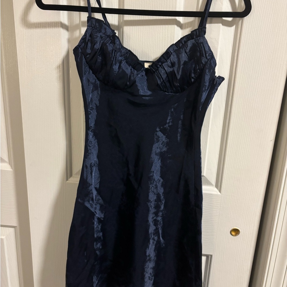 La Hearts Navy Mini Dress